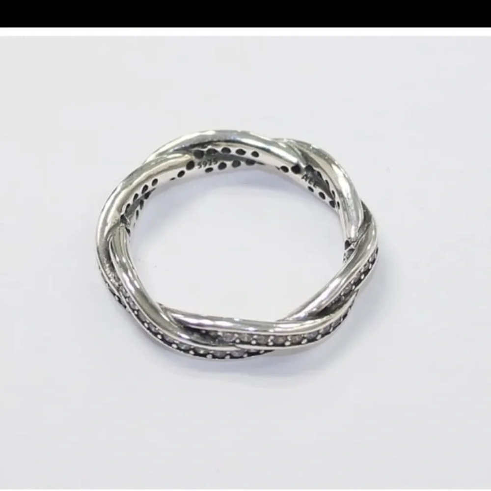 New Authentic Pandora Ring Twist Of Fate Sterling Silver ring 190892CZ s…